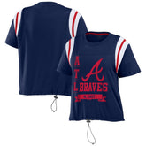 Atlanta Braves WEAR by Erin Andrews Women's Cinched Colorblock T-Shirt - MLB