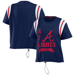 Atlanta Braves WEAR by Erin Andrews Women's Cinched Colorblock T-Shirt - MLB