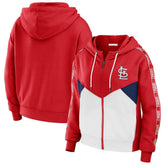 St. Louis Cardinals WEAR by Erin Andrews Women's Color Block Full-Zip Hoodie - MLB