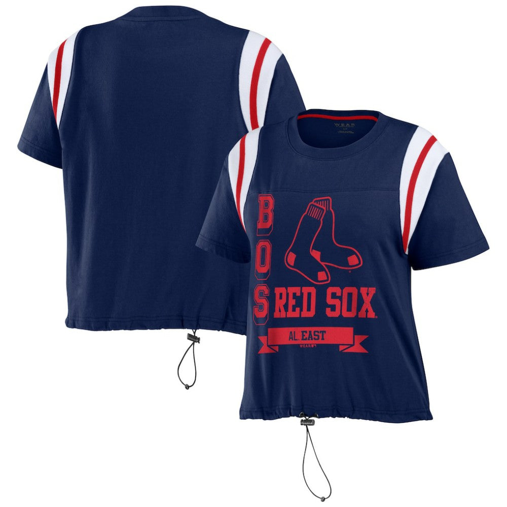 Boston Red Sox WEAR by Erin Andrews Women's Cinched Colorblock T-Shirt - MLB