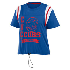 Chicago Cubs WEAR by Erin Andrews Women's Cinched Colorblock T-Shirt - MLB