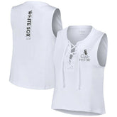 Chicago White Sox WEAR by Erin Andrews Women's Lace-Up Tank Top - MLB