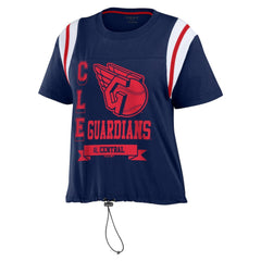 Cleveland Guardians WEAR by Erin Andrews Women's Cinched Colorblock T-Shirt - MLB