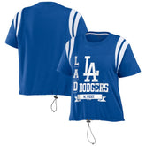 Los Angeles Dodgers WEAR by Erin Andrews Women's Cinched Colorblock T-Shirt - MLB