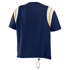 Milwaukee Brewers WEAR by Erin Andrews Women's Cinched Colorblock T-Shirt - MLB