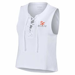 San Francisco Giants WEAR by Erin Andrews Women's Lace-Up Tank Top - MLB