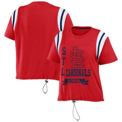 St. Louis Cardinals WEAR by Erin Andrews Women's Cinched Colorblock T-Shirt - MLB