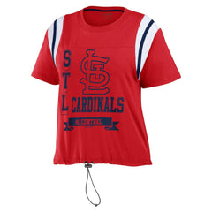 St. Louis Cardinals WEAR by Erin Andrews Women's Cinched Colorblock T-Shirt - MLB