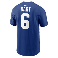 Jaxson Dart New York Giants Name & Number T-Shirt Royal | Nike for Sale