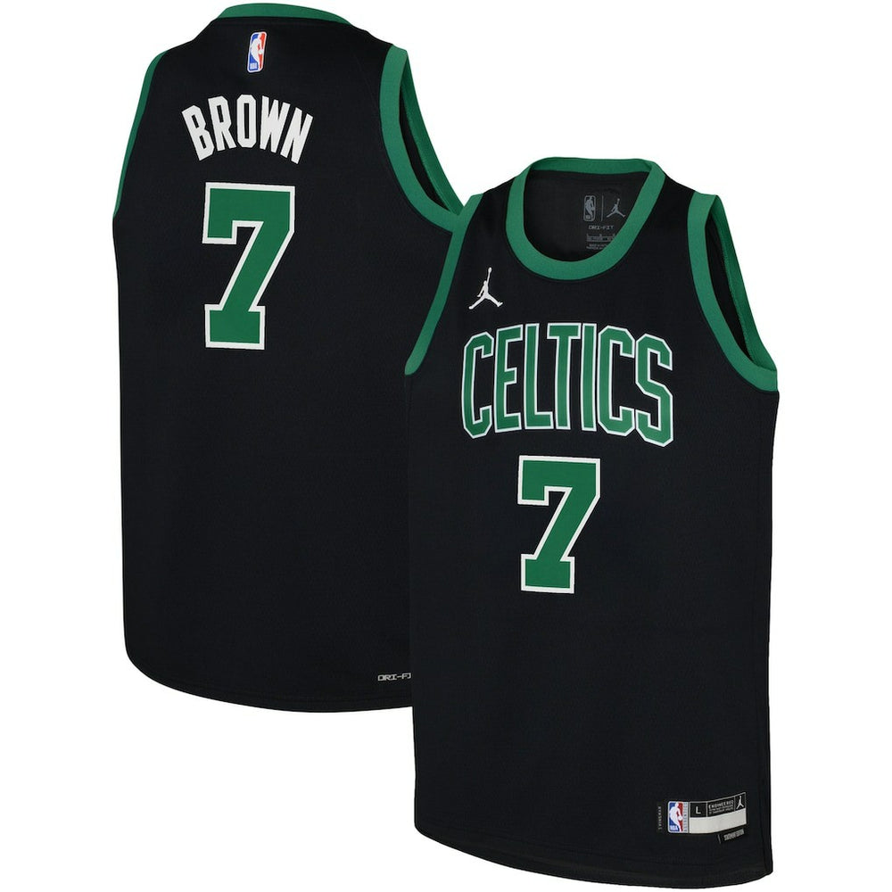Jaylen Brown Boston Celtics Jordan Brand Youth Swingman Jersey Statement Edition Black - NBA