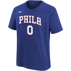 Tyrese Maxey Philadelphia 76ers Youth Icon Name & Number T-Shirt Royal - NBA