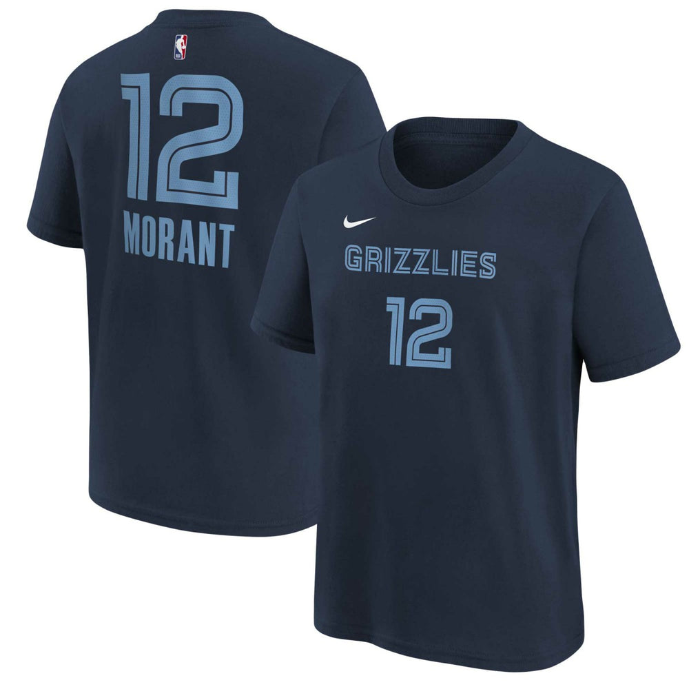 Ja Morant Memphis Grizzlies Youth Icon Name & Number T-Shirt Navy - NBA