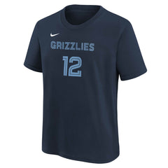 Ja Morant Memphis Grizzlies Youth Icon Name & Number T-Shirt Navy - NBA
