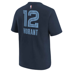 Ja Morant Memphis Grizzlies Youth Icon Name & Number T-Shirt Navy - NBA