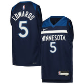 Anthony Edwards Minnesota Timberwolves Youth Swingman Jersey Icon Edition Navy - NBA