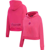 Minnesota Vikings Pro Standard Women's Triple Pink Cropped Pullover Hoodie | NFL