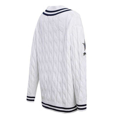 Dallas Cowboys Pro Standard Women's Prep V-Neck Pullover Sweater White | NFL