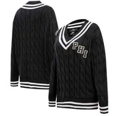 Philadelphia Eagles Pro Standard Women's Prep V-Neck Pullover Sweater Black | NFL