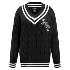Philadelphia Eagles Pro Standard Women's Prep V-Neck Pullover Sweater Black | NFL