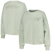 Arizona Cardinals Pro Standard Women's Oversized Cropped Neutral Pullover Sweatshirt Light Green | NFL
