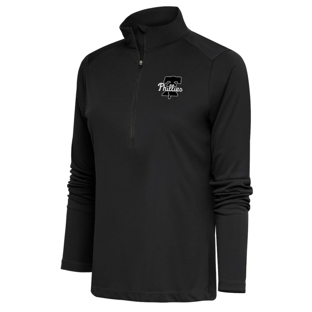 Philadelphia Phillies Antigua Women's Brushed Metallic Tribute Half-Zip Pullover Top - MLB