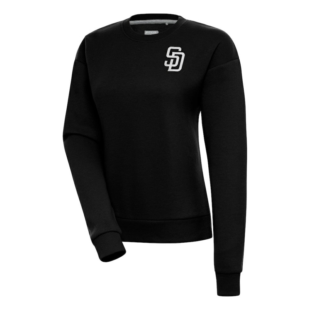 San Diego Padres Antigua Women's Brushed Metallic Victory Pullover Sweatshirt - MLB