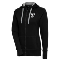 San Francisco Giants Antigua Women's Brushed Metallic Victory Full-Zip Hoodie - MLB
