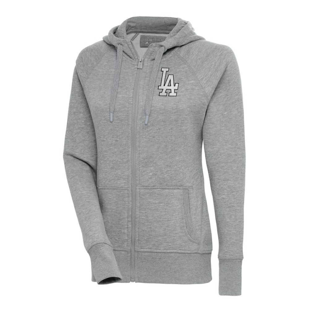 Los Angeles Dodgers Antigua Women's Brushed Metallic Victory Full-Zip Hoodie - MLB