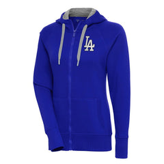 Los Angeles Dodgers Antigua Women's Brushed Metallic Victory Full-Zip Hoodie - MLB