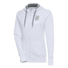Detroit Tigers Antigua Women's Brushed Metallic Victory Full-Zip Hoodie - MLB