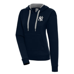 New York Yankees Antigua Women's Brushed Metallic Victory Pullover Hoodie - MLB