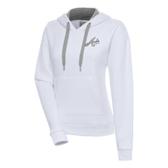 Atlanta Braves Antigua Women's Brushed Metallic Victory Pullover Hoodie - MLB