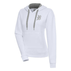 Detroit Tigers Antigua Women's Brushed Metallic Victory Pullover Hoodie - MLB
