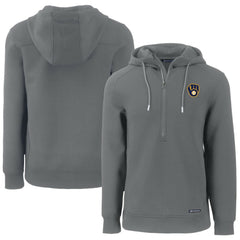 Milwaukee Brewers Cutter & Buck Roam Eco Half-Zip Recycled Pullover Hoodie - MLB