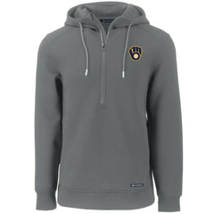 Milwaukee Brewers Cutter & Buck Roam Eco Half-Zip Recycled Pullover Hoodie - MLB