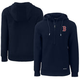 Boston Red Sox Cutter & Buck Roam Eco Half-Zip Recycled Pullover Hoodie - MLB