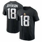 Justin Jefferson Minnesota Vikings Name & Number T-Shirt Black | Nike for Sale