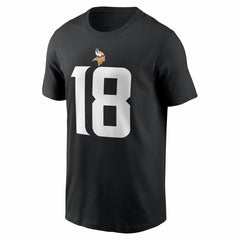 Justin Jefferson Minnesota Vikings Name & Number T-Shirt Black | Nike for Sale