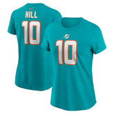 Tyreek Hill Miami Dolphins Women's Player Name & Number T-Shirt Aqua | Nike for Sale