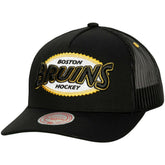 Boston Bruins Mitchell & Ness Team Seal Trucker Snapback Hat - Black - NHL