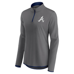 Atlanta Braves Profile Women's Plus Size Quarter-Zip Jacket - MLB