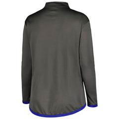 Chicago Cubs Profile Women's Plus Size Quarter-Zip Jacket - MLB