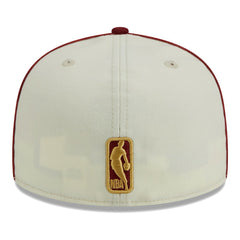 Cleveland Cavaliers Piping 2-Tone 59FIFTY Fitted Hat Cream/Wine - NBA