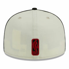 Miami Heat Piping 2-Tone 59FIFTY Fitted Hat Cream/Black - NBA