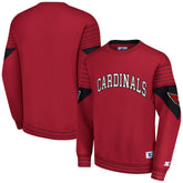Arizona Cardinals Starter Face-Off Pullover Sweatshirt Cardinal | NFL
