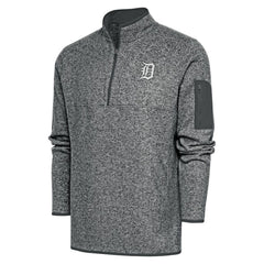 Detroit Tigers Antigua Metallic Fortune Quarter-Zip Pullover Jacket - MLB