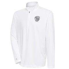 Milwaukee Brewers Antigua Metallic Tribute Quarter-Zip Top - MLB