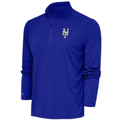 New York Mets Antigua Metallic Tribute Quarter-Zip Top - MLB