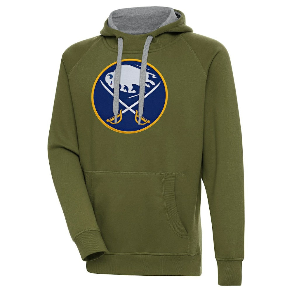 Buffalo Sabres Antigua Victory Pullover Hoodie - Olive - NHL