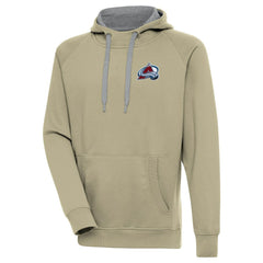 Colorado Avalanche Antigua Victory Pullover Hoodie - Khaki - NHL